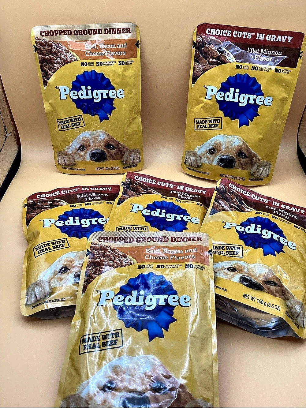 Pedigree Wet Dog Food Variety Pack Pouches 6 pieces